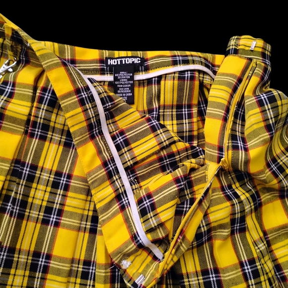 Hot Topic Yellow Plaid Mini Skirt - Picture 4 of 7